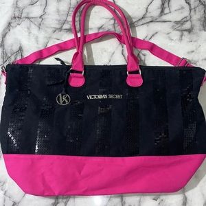 Victoria Secret Black and Pink Bag